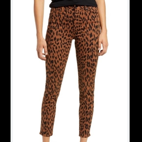 NWT Articles Of Society Heather Leopard Print High Waist Jeans Size 26 - Picture 1 of 7
